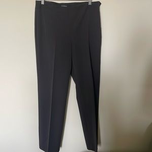 Talbots dark brown, straight leg, side zip pants